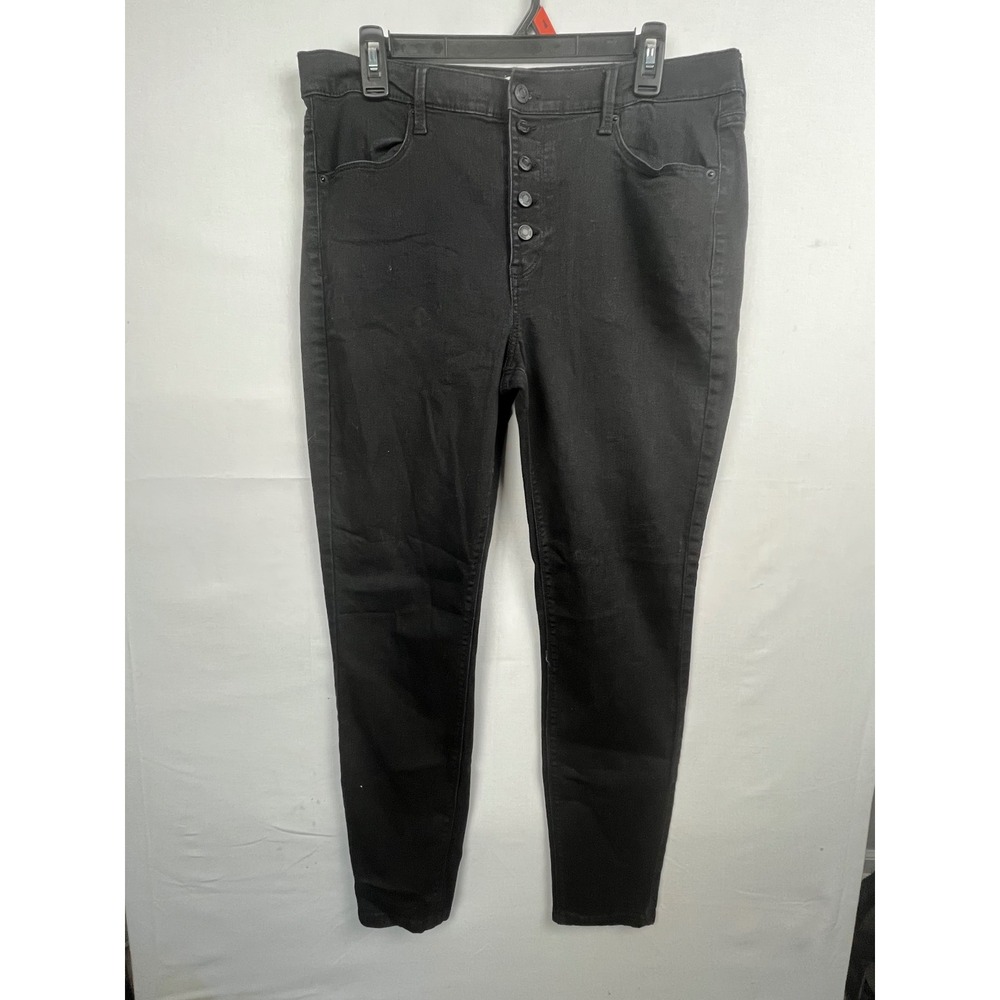 Mudd High Rise Jegging Womens 15/32W FLX Stretch‎ Button Fly Black Pants